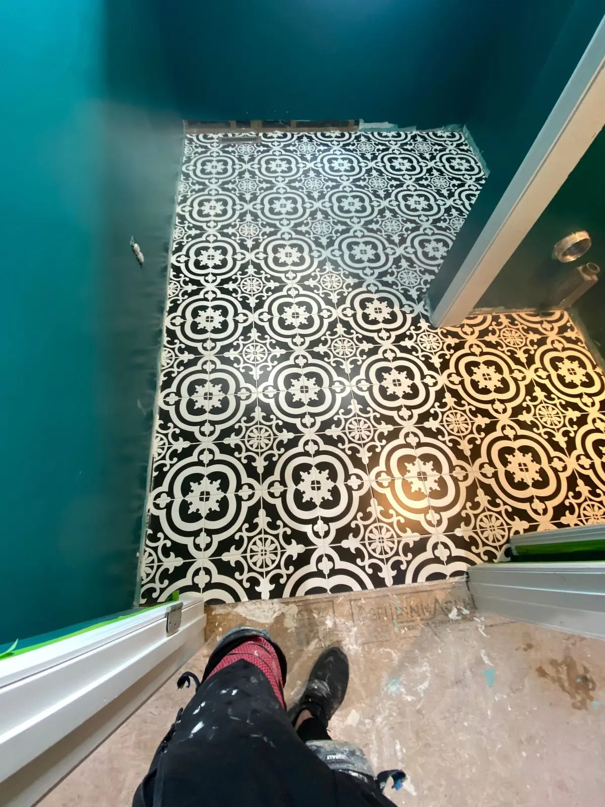 Tile Install · Walk-in Shower